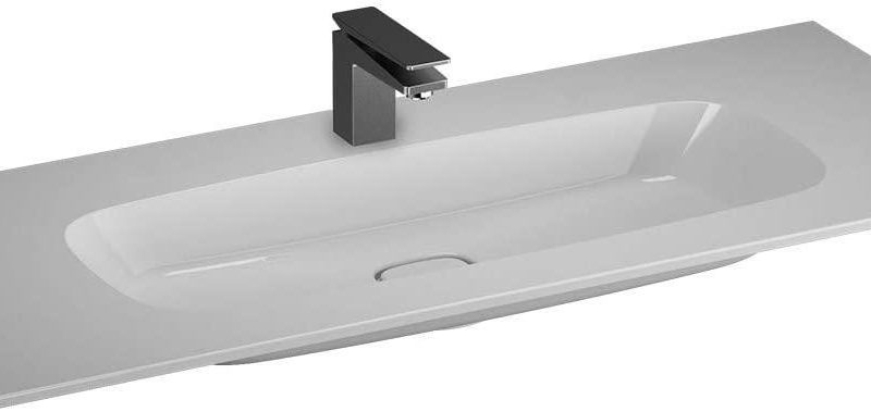 VitrA M58000018003 METROPOLE 120 CM DÖKÜM ETAJERLİ LAVABO